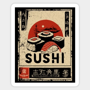 Sushi Poster - Japanese Style Ukiyo-e Sticker